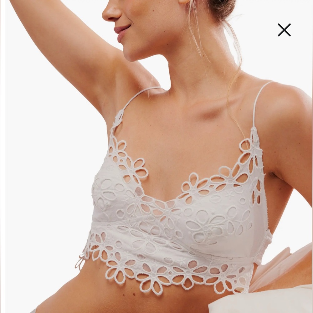 Nwot Free People Asteria Floral Lace Bralette